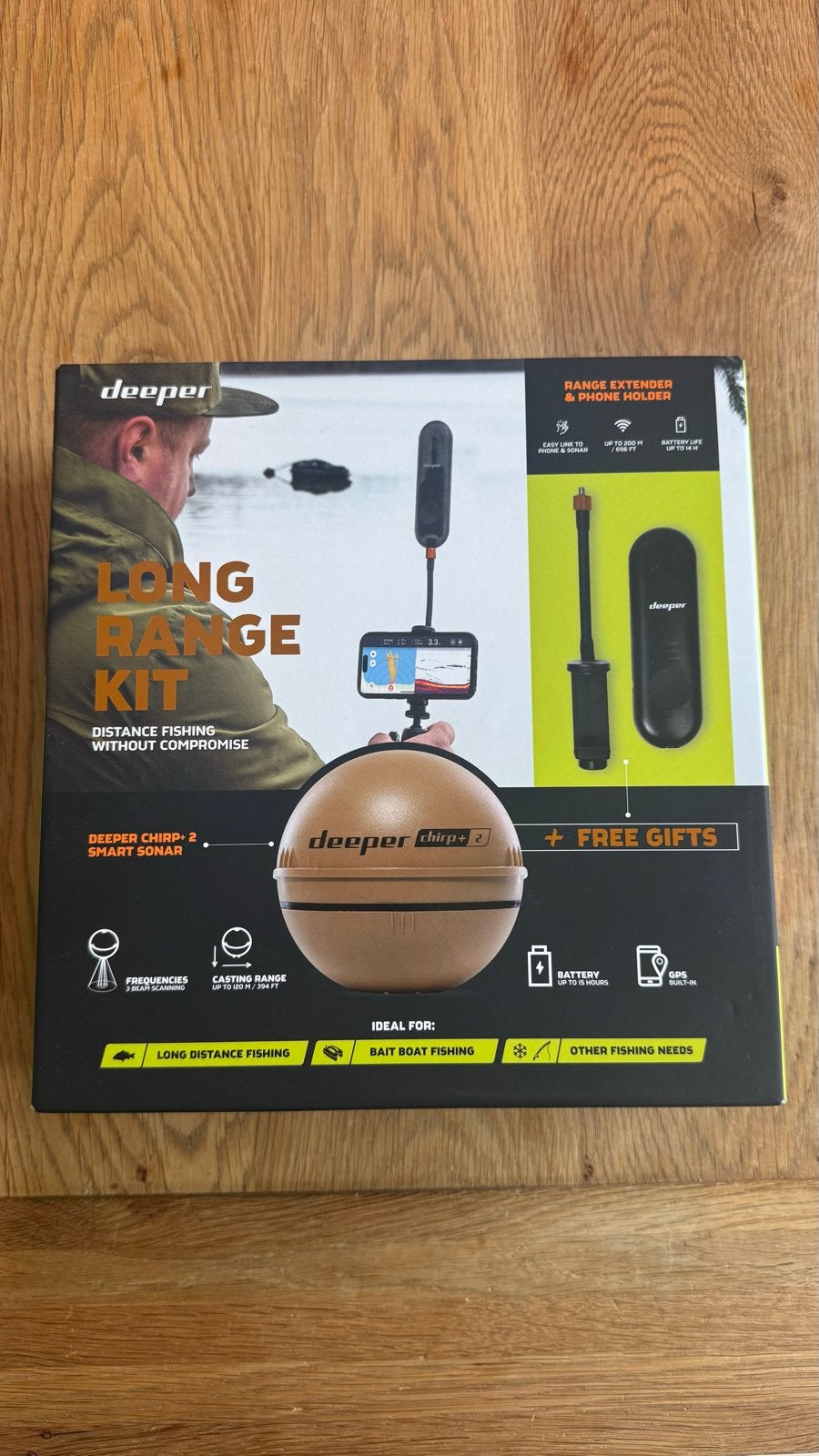 Deeper Chirp+2 Long Range Kit + Sonar Houder Voerboot, Ophalen of Verzenden, Zo goed als nieuw, Overige typen
