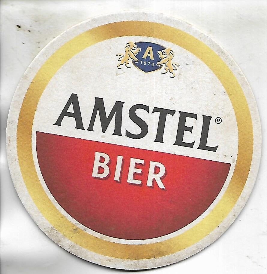 Amstel Bier - 150 jaar uit vriendschap gebrouwen, Ophalen of Verzenden, Zo goed als nieuw, Viltje(s), Amstel