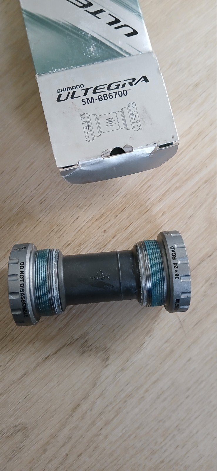 Shimano Ultegra SM-BB6700 trapas, Crankstel of Pedalen, Gebruikt, Ophalen of Verzenden, Aluminium