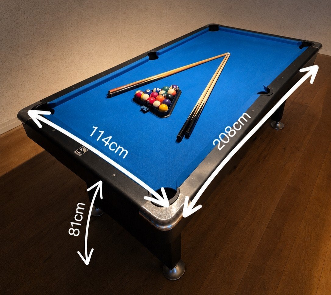 Pooltafel met accessoires - 208x114x81cm, Sport en Fitness, Biljarten en Poolen, Ophalen of Verzenden, Gebruikt, Pooltafel