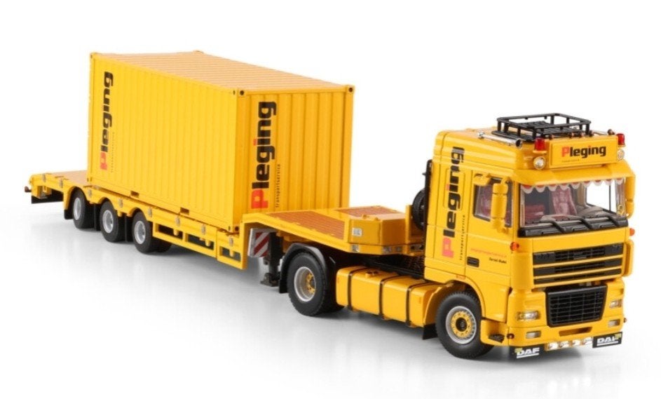 WSI DAF XF95 SPACE CAB + DIEPLADER + 20FT CONTAINER PLEGING, ., Nieuw, Ophalen of Verzenden, Bus of Vrachtwagen