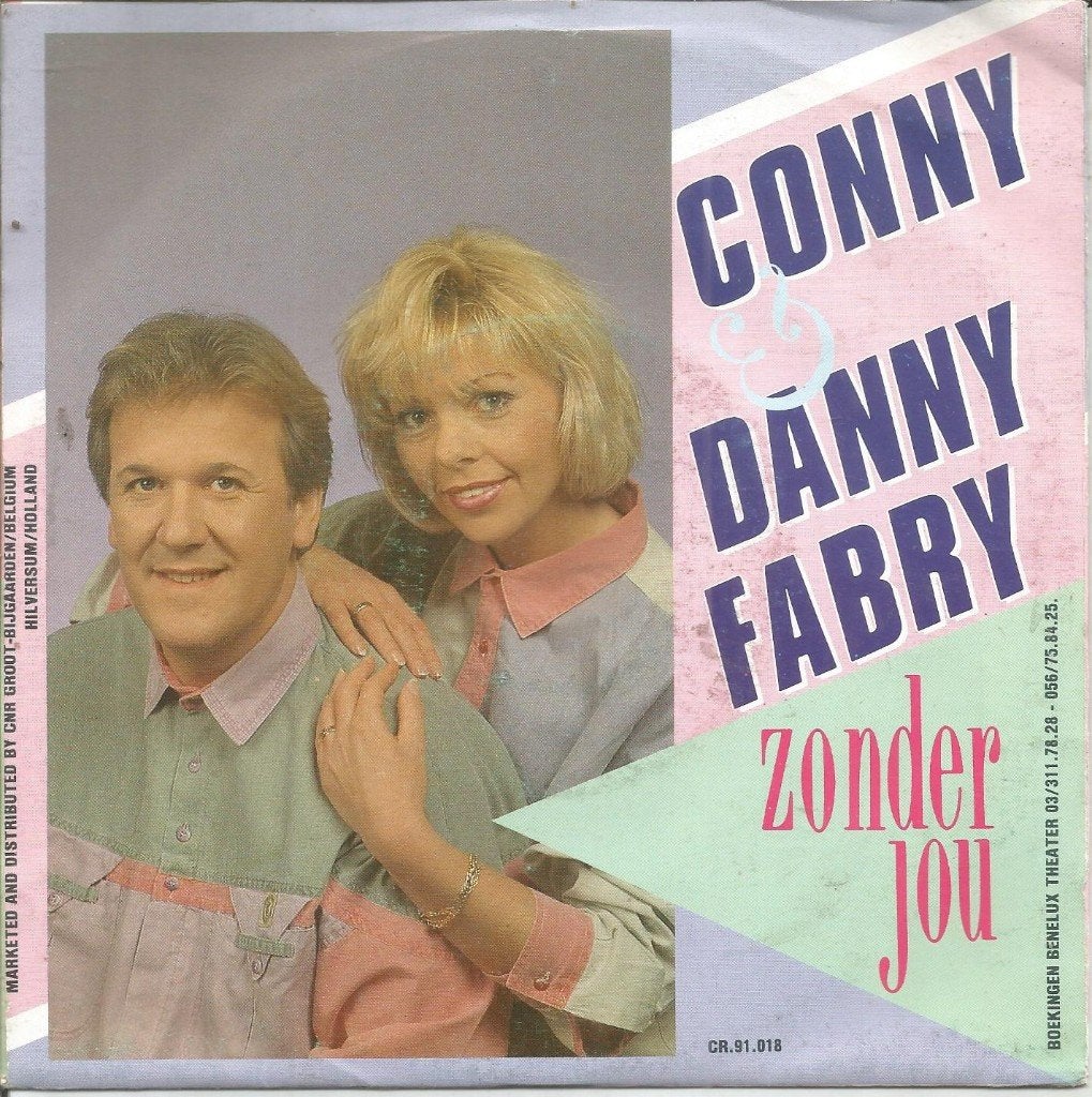 Conny & Danny Fabry – Zonder Jou (1991), Gebruikt, Fotohoes, 7 inch, Ophalen of Verzenden
