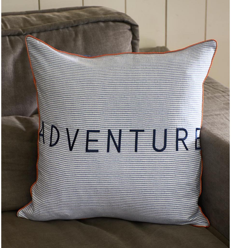 Rivièra Maison Adventure Kussen - Nieuw, Ophalen of Verzenden, Nieuw, Blauw, Vierkant
