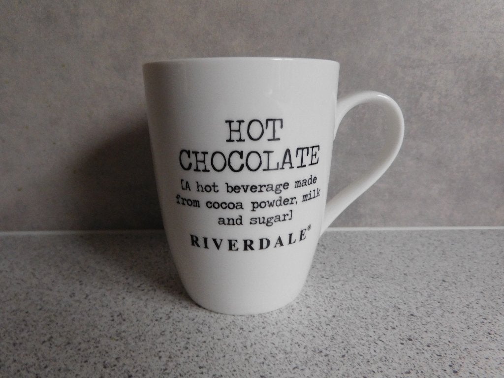 Mok 300 ml. Hot Chocolate Riverdale Collection, Ophalen of Verzenden, Zo goed als nieuw, Overige stijlen, Kop(pen) en/of Schotel(s)