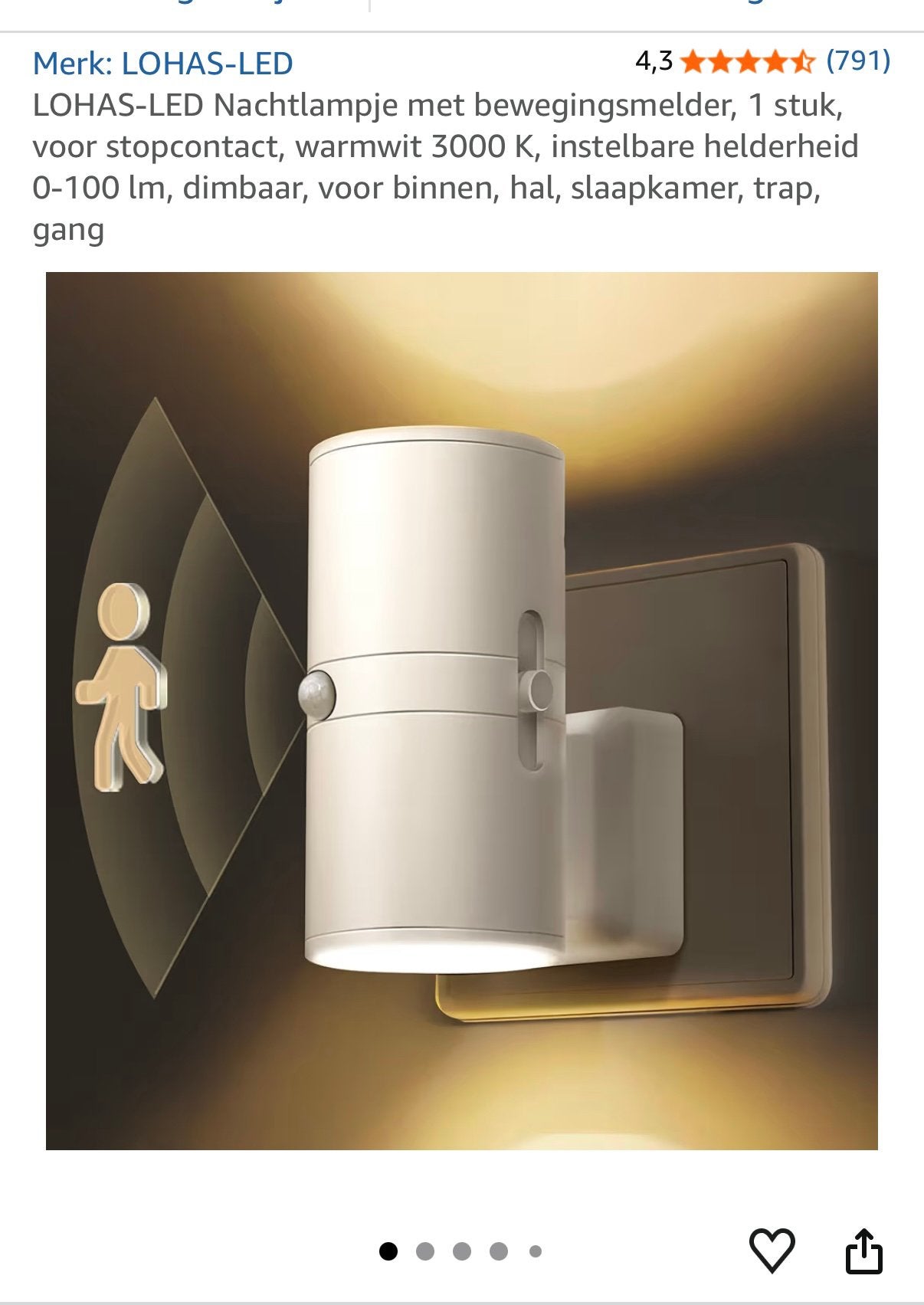 2 stuks mooie sfeerlampen voor in stopcontact, Ophalen of Verzenden, Zo goed als nieuw