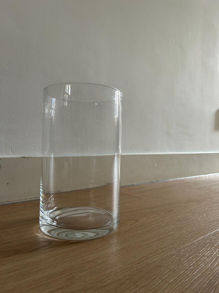 Glazen Cilinder Vaas - 25x15cm, Ophalen, Overige kleuren, Minder dan 50 cm, Glas
