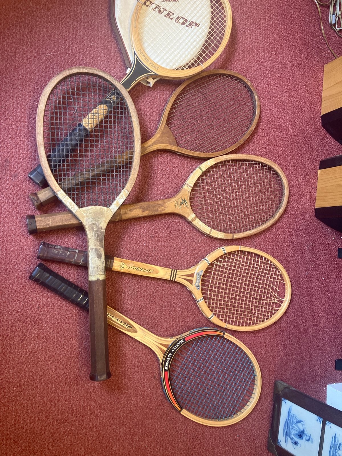 Vintage houten tennisrackets - Dunlop, Renshaw, Eilers, Ophalen, Gebruikt, Dunlop en andere merken, Racket