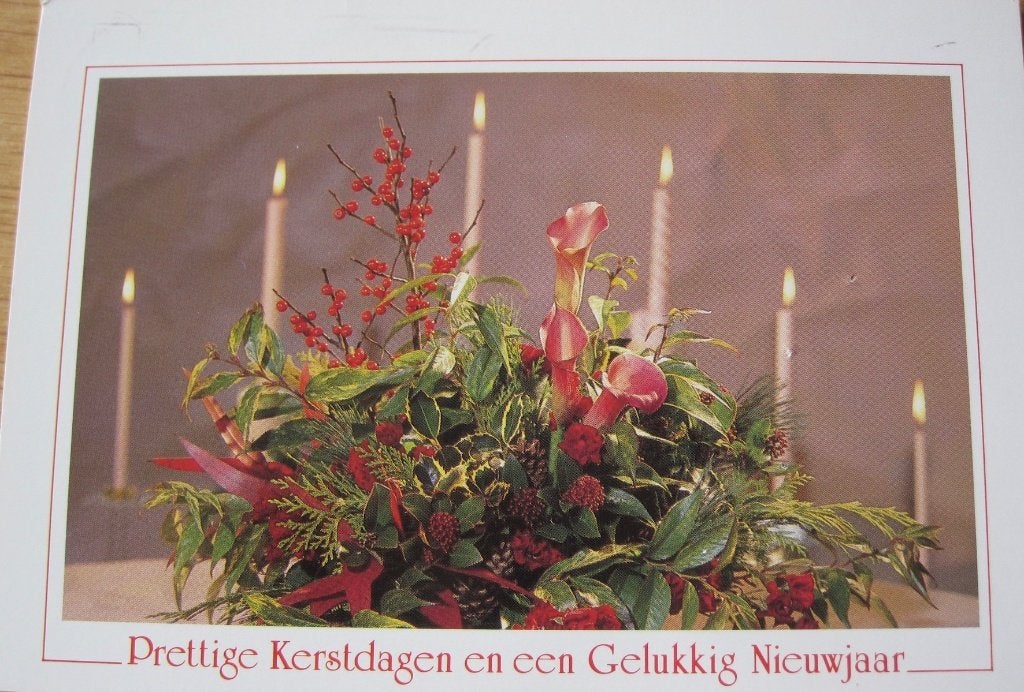 Voor het kind - kerststuk met zes kaarsen - 1990, Verzenden, 1980 tot heden, Gelopen, Overige thema's