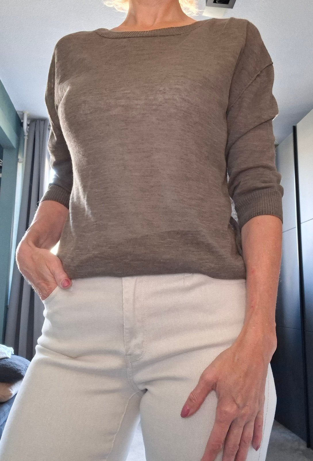 YaYa top khaki-groen maat S | Met knoopjes rug | Nette staat, Ophalen of Verzenden, Zo goed als nieuw, Maat 38/40 (M), Groen