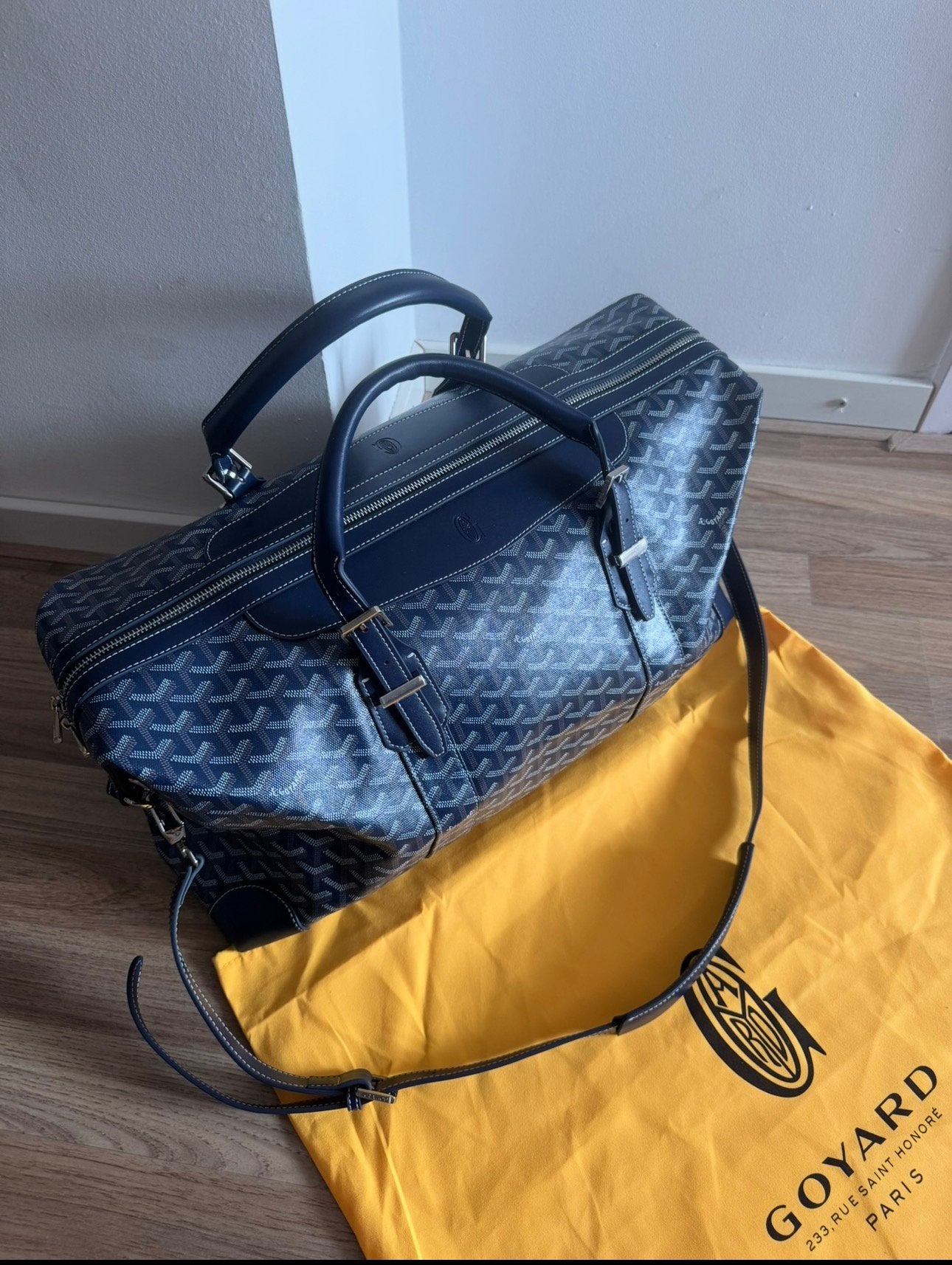 Goyard Boeing Dufflebag / Reistas Donkerblauw, Ophalen of Verzenden, Nieuw, Blauw, 30 cm of meer