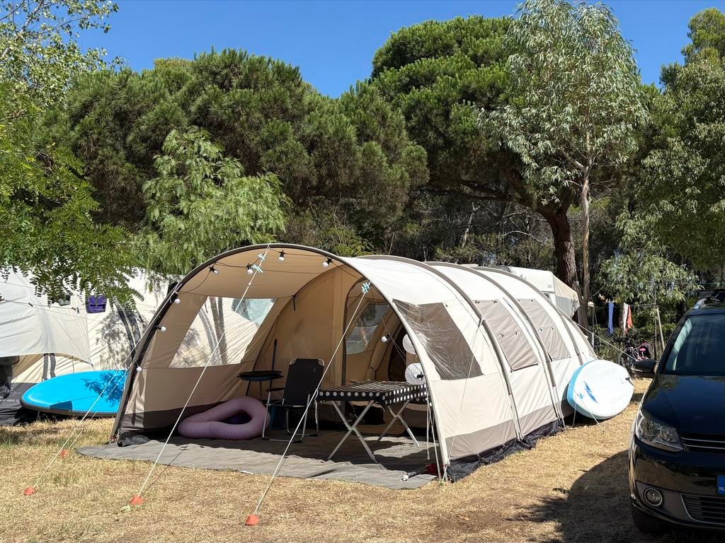 Ambato V Deluxe Tunneltent (5 persoons) incl. 2x tenttapijt, Caravans en Kamperen, Tenten, Ophalen, Gebruikt, Tot en met 5