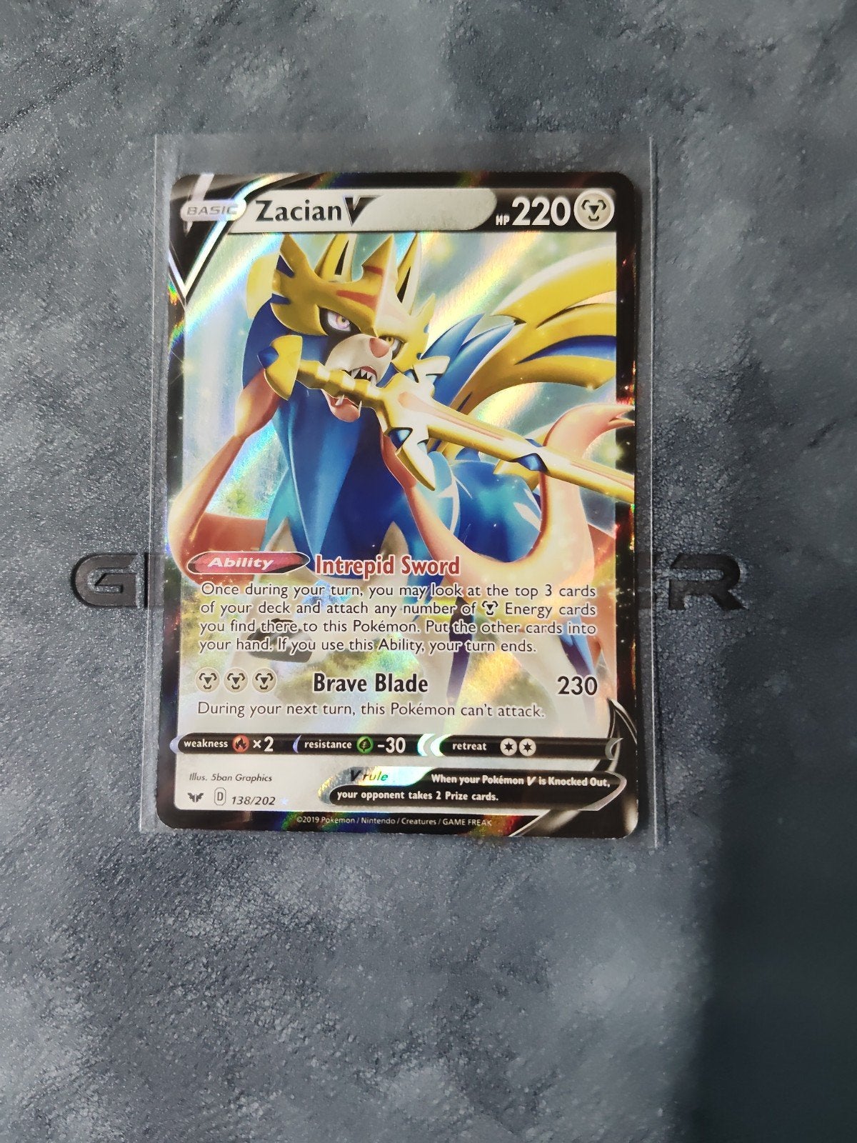 Zacian V Pokémon Kaart - Zo goed als nieuw, Ophalen of Verzenden, Zo goed als nieuw, Losse kaart