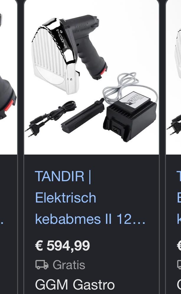 TANDIR Elektrische kebabmes NIEUW IN VERPAKKING, Ophalen