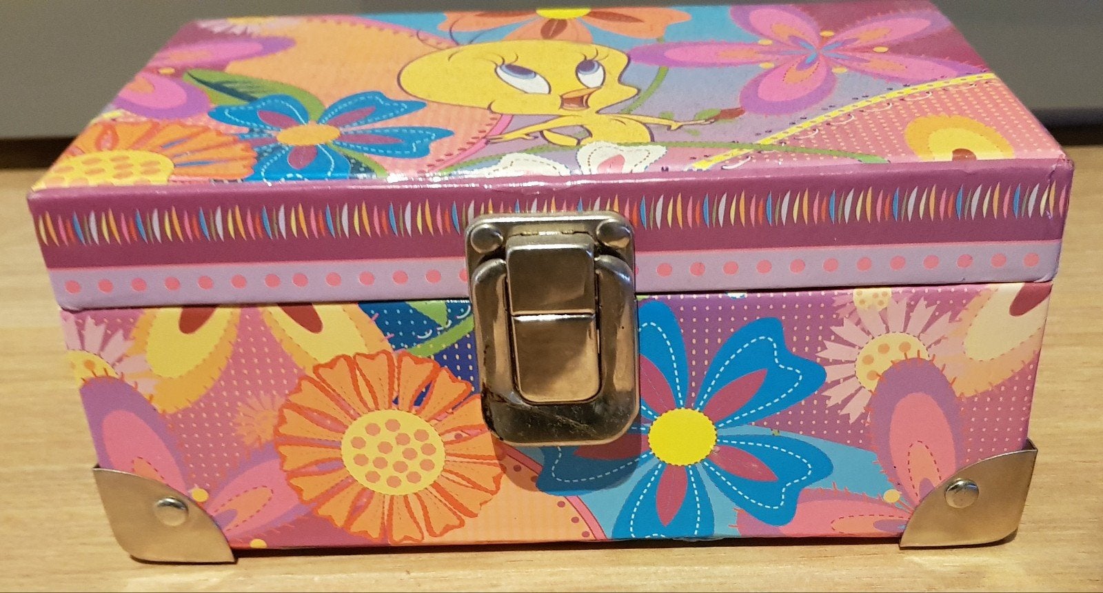 Tweety opbergbox kist doos disney speelgoed makeup box, Verzenden, Gebruikt