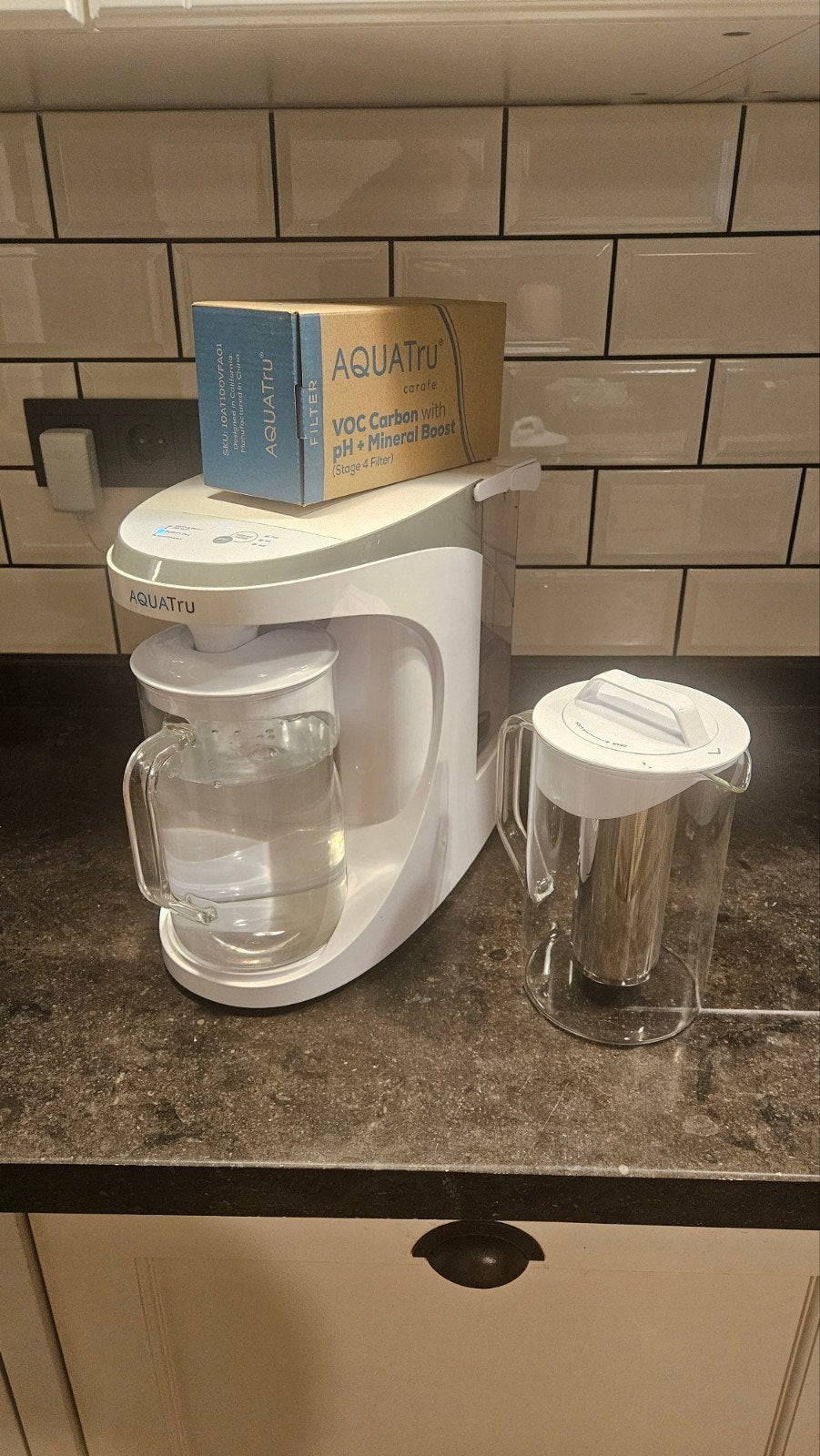 aquatru Carafe waterfilter, Witgoed en Apparatuur, Waterontharders, Ophalen, Gebruikt, Elektrische waterontharder