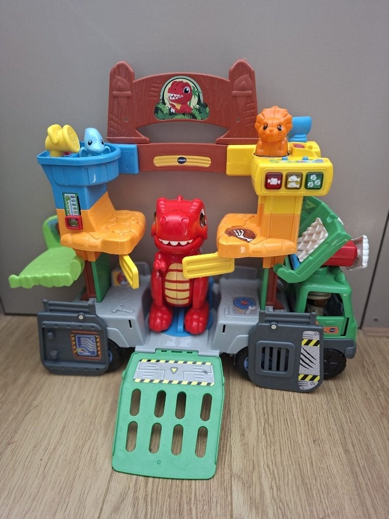 VTech Vrolijke Vriendjes Dino Avonturenset + Licht en Geluid, Kinderen en Baby's, Speelgoed | Vtech, Ophalen of Verzenden, Zo goed als nieuw