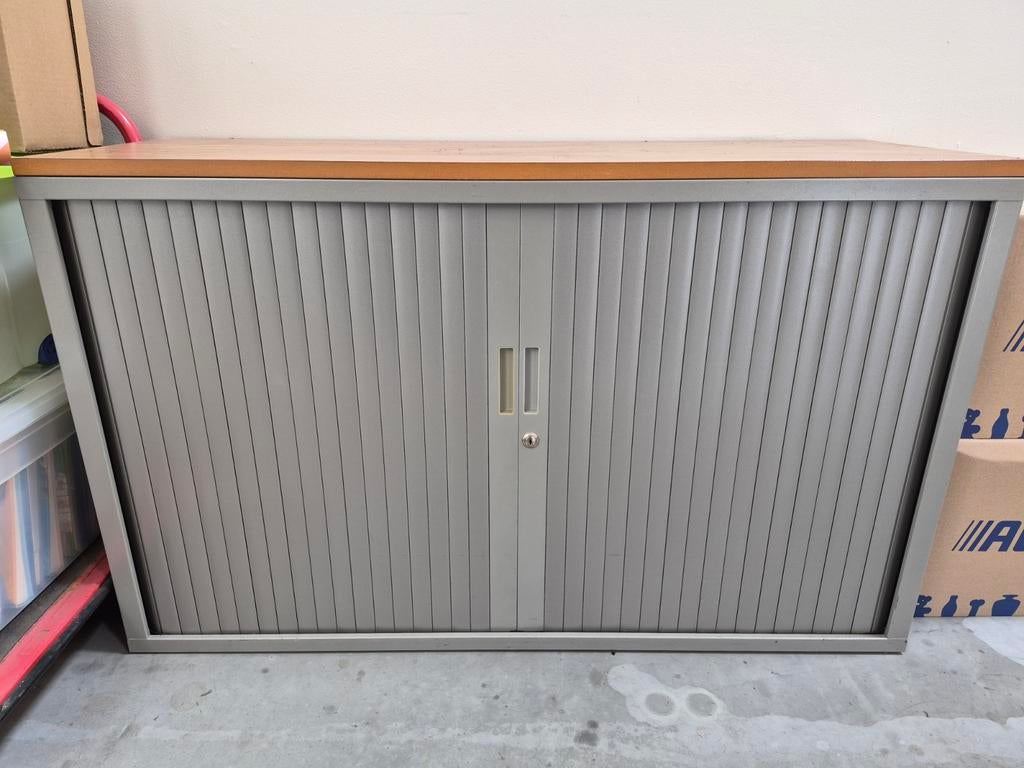Archiefkast met roldeuren, Ophalen, 100 tot 150 cm, Meerdere deuren, Zo goed als nieuw
