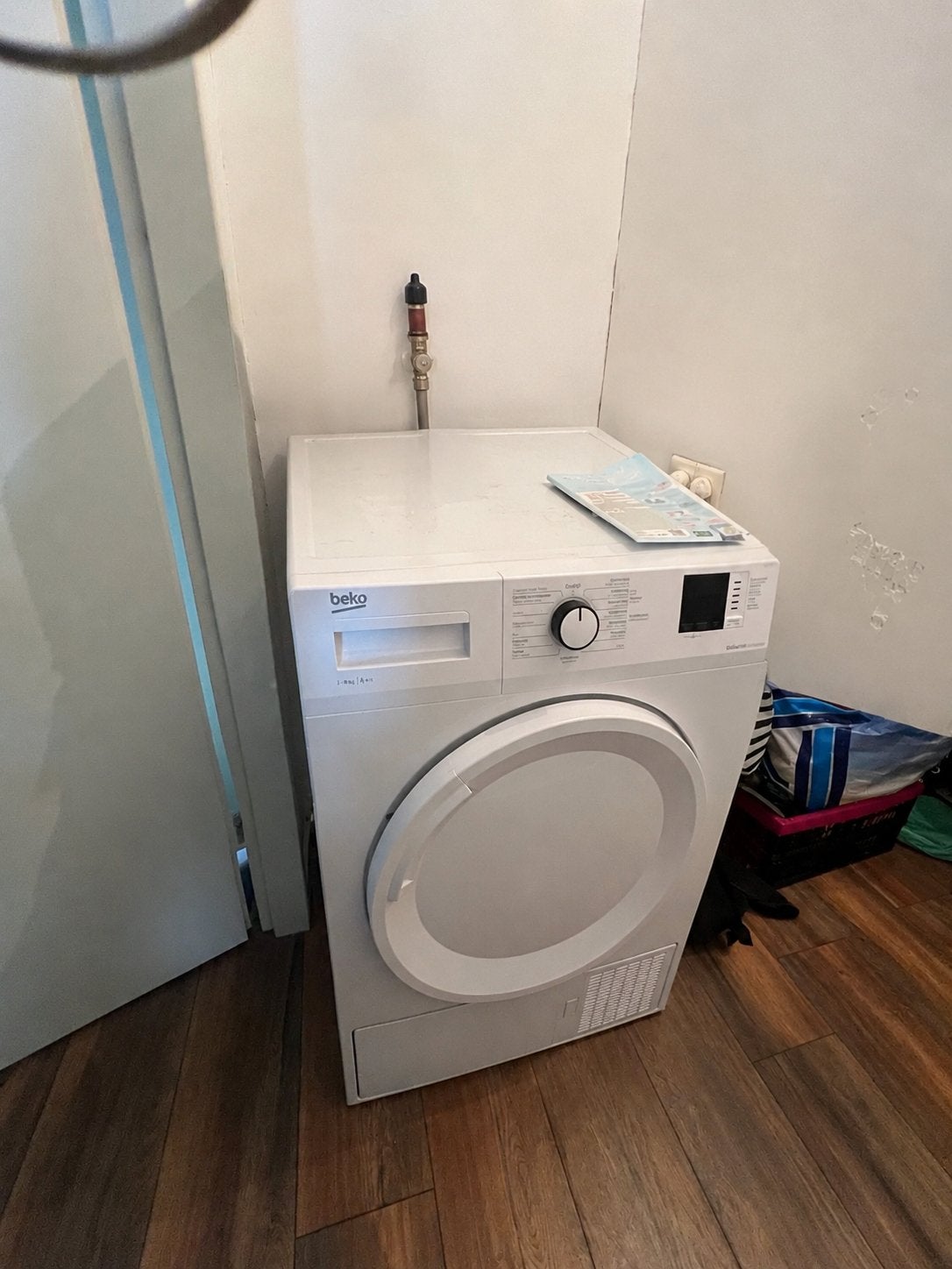 Beko droger 8kg A++ EcoGentle Technology, Ophalen, 8 tot 10 kg, Zo goed als nieuw, 85 tot 90 cm