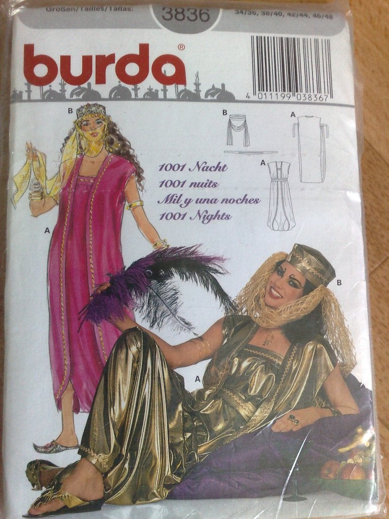 Burda patroon nr. 3836 volwassen kostuum - Maat 34 t/m 48, Verzenden, Nieuw, Vrouw, Burda
