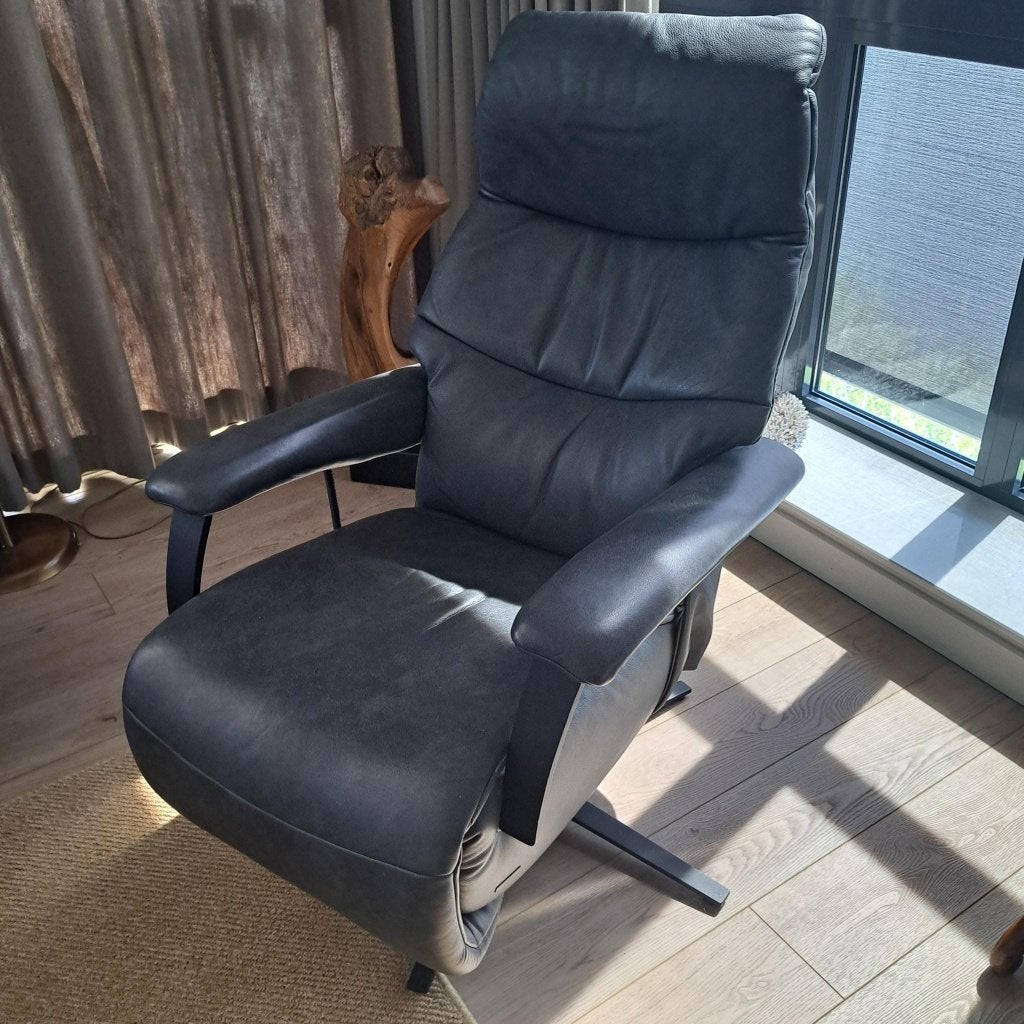 Leren relaxfauteuil - Zo goed als nieuw, Ophalen, Zo goed als nieuw, 75 tot 100 cm, Modern