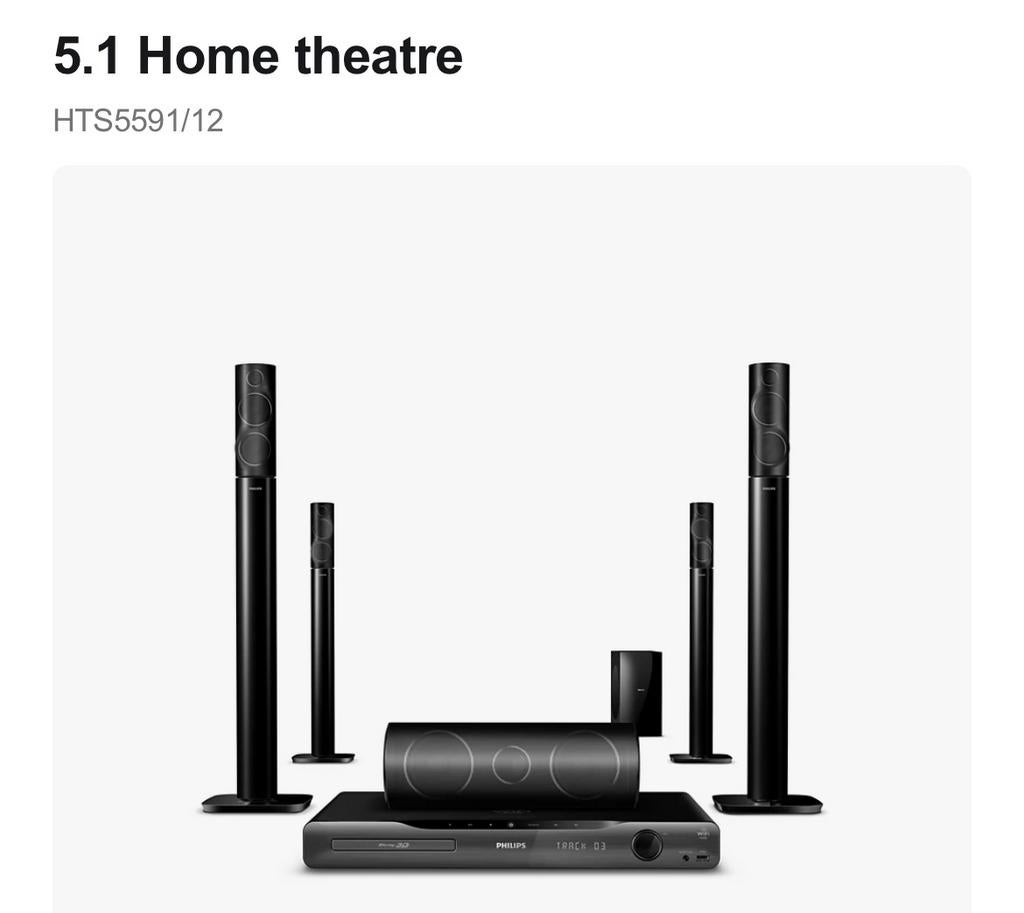 Philips Home Cinema System, Audio, Tv en Foto, Home Cinema-sets, Ophalen, Philips, Blu-ray-speler, 70 watt of meer