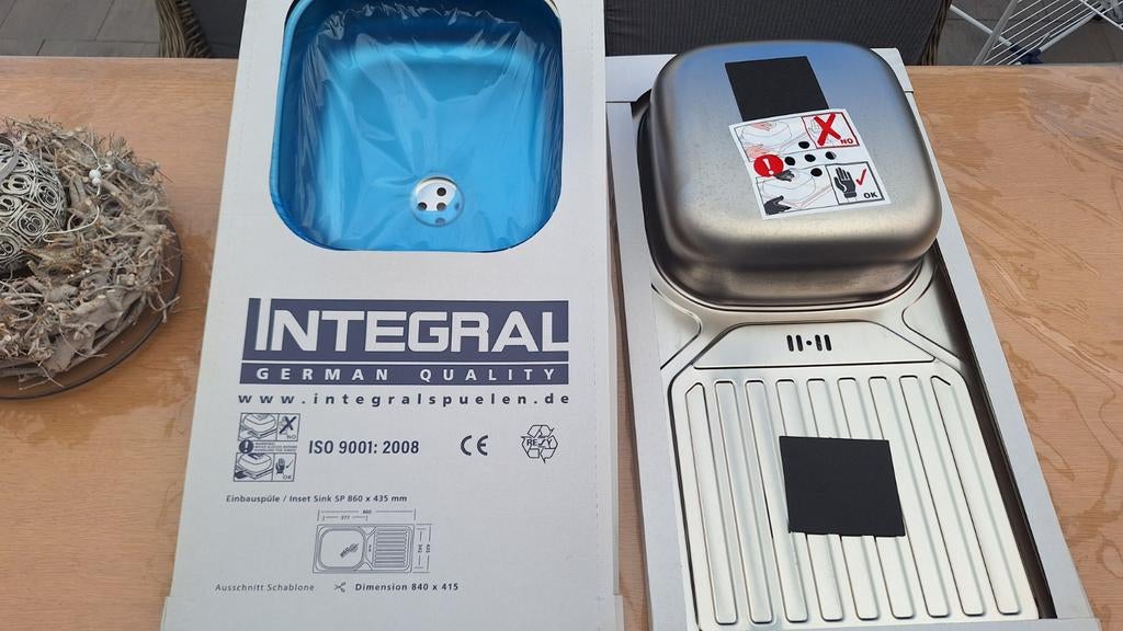 Nieuwe Integral Inbouwspoelbak RVS - Duitse Kwaliteit, Huis en Inrichting, Keuken | Keukenbenodigdheden, Nieuw, Overige typen