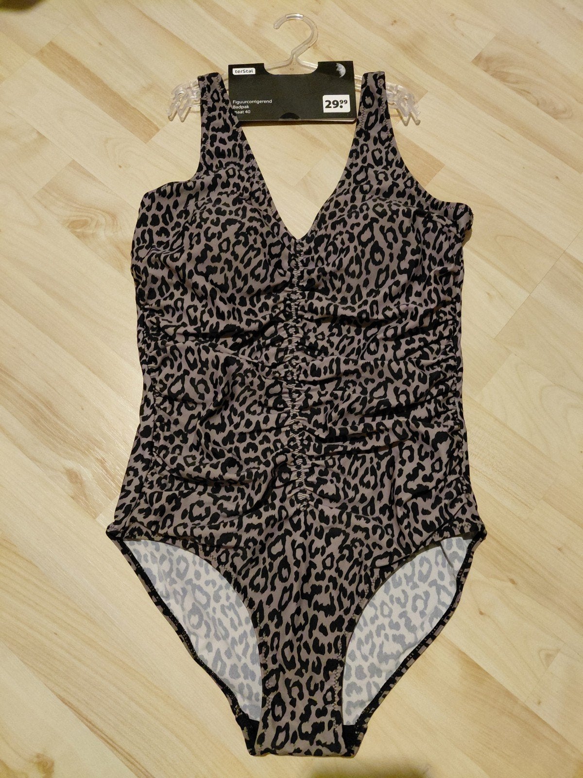 ZGAN: figuurcorrigerend badpak 36 38 panterprint, Kleding | Dames, Bruin, Pescara, Badpak, Ophalen of Verzenden