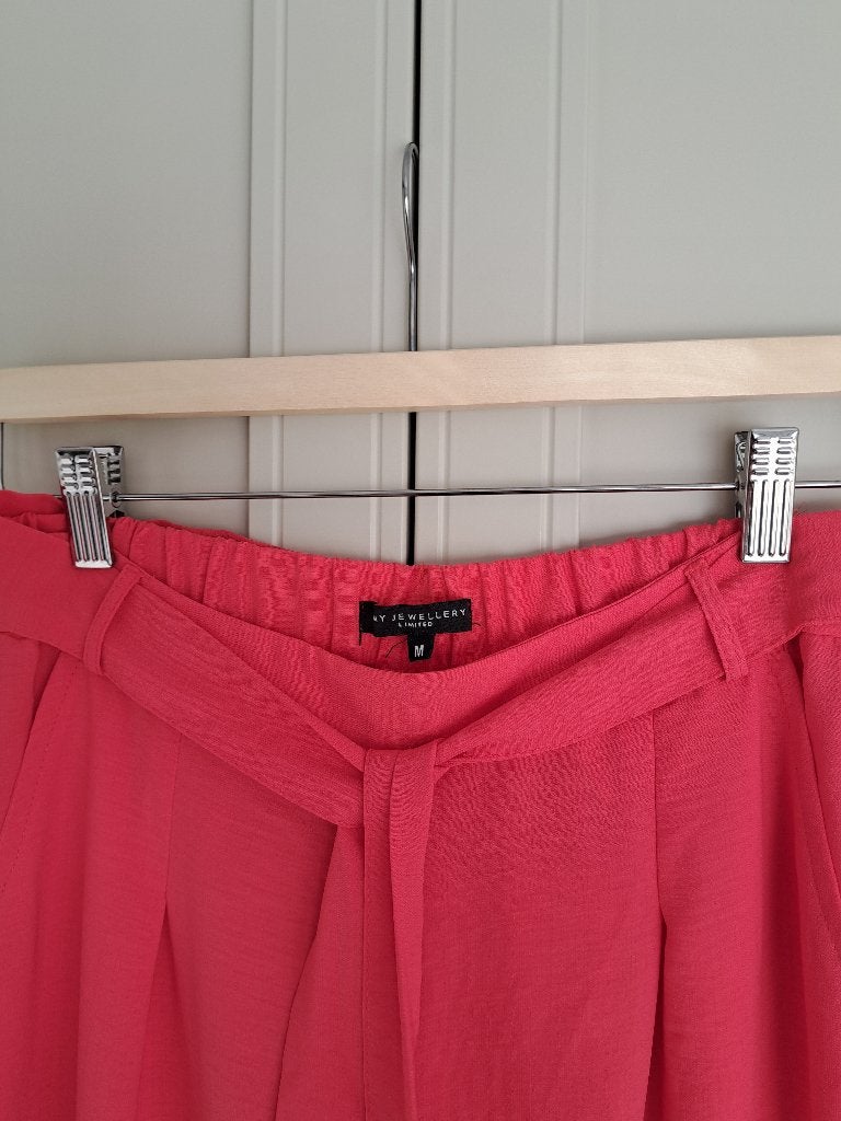 My Jewellery Wijde Broek Maat M - Koraalrood, Kleding | Dames, Maat 38/40 (M), My Jewellery, Ophalen of Verzenden, Zo goed als nieuw