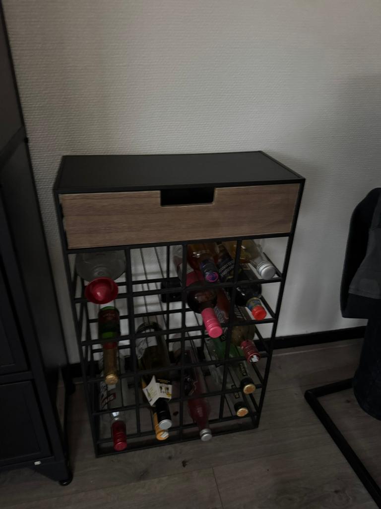 Wijnrek, Ophalen, Zo goed als nieuw, Metaal, Minder dan 50 cm