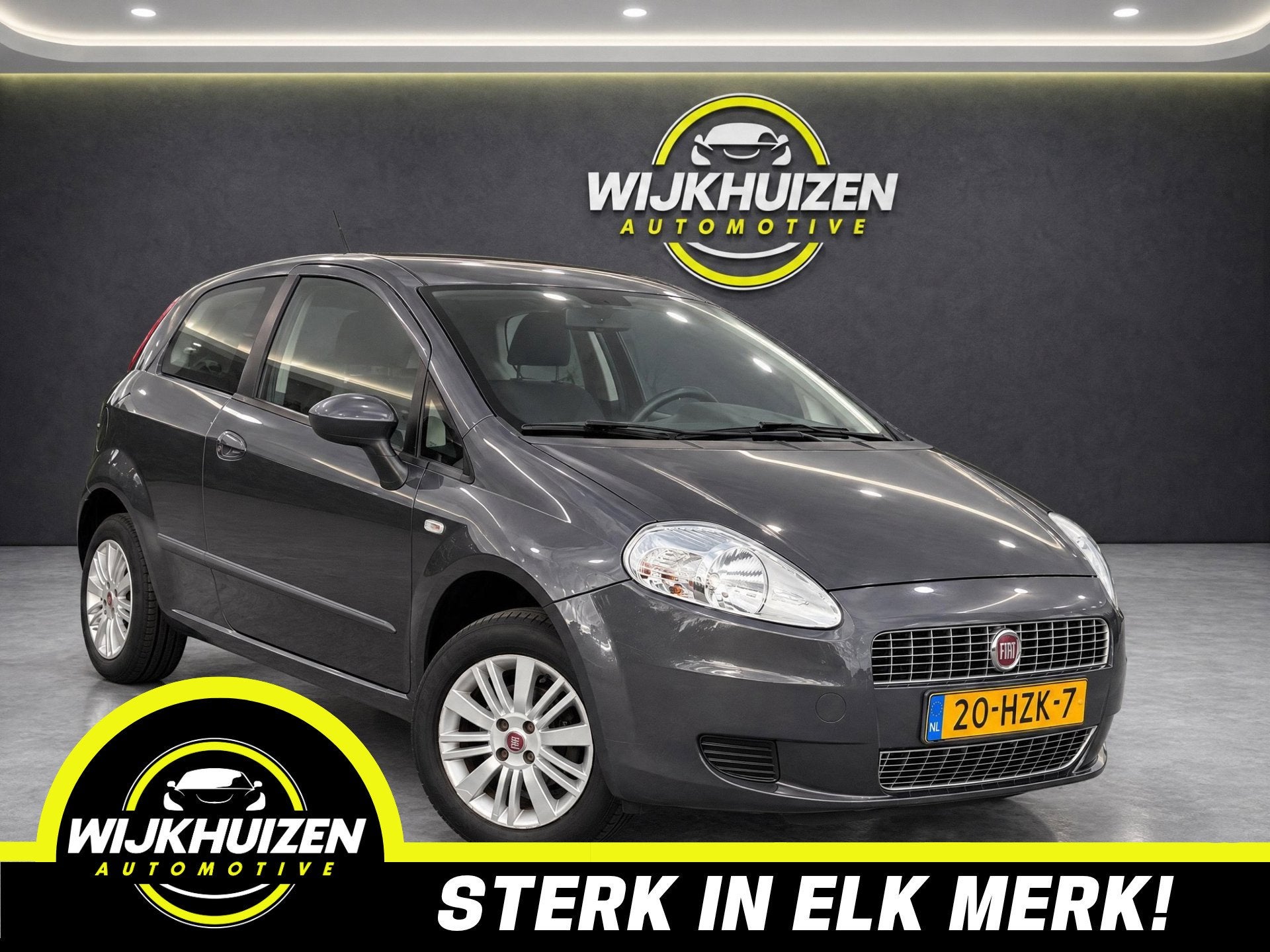Fiat Grande Punto 1.4 Edizione Lusso met Airco ! 15 Inch ! U, Voorwielaandrijving, Dealer onderhouden, Stof, Zwart