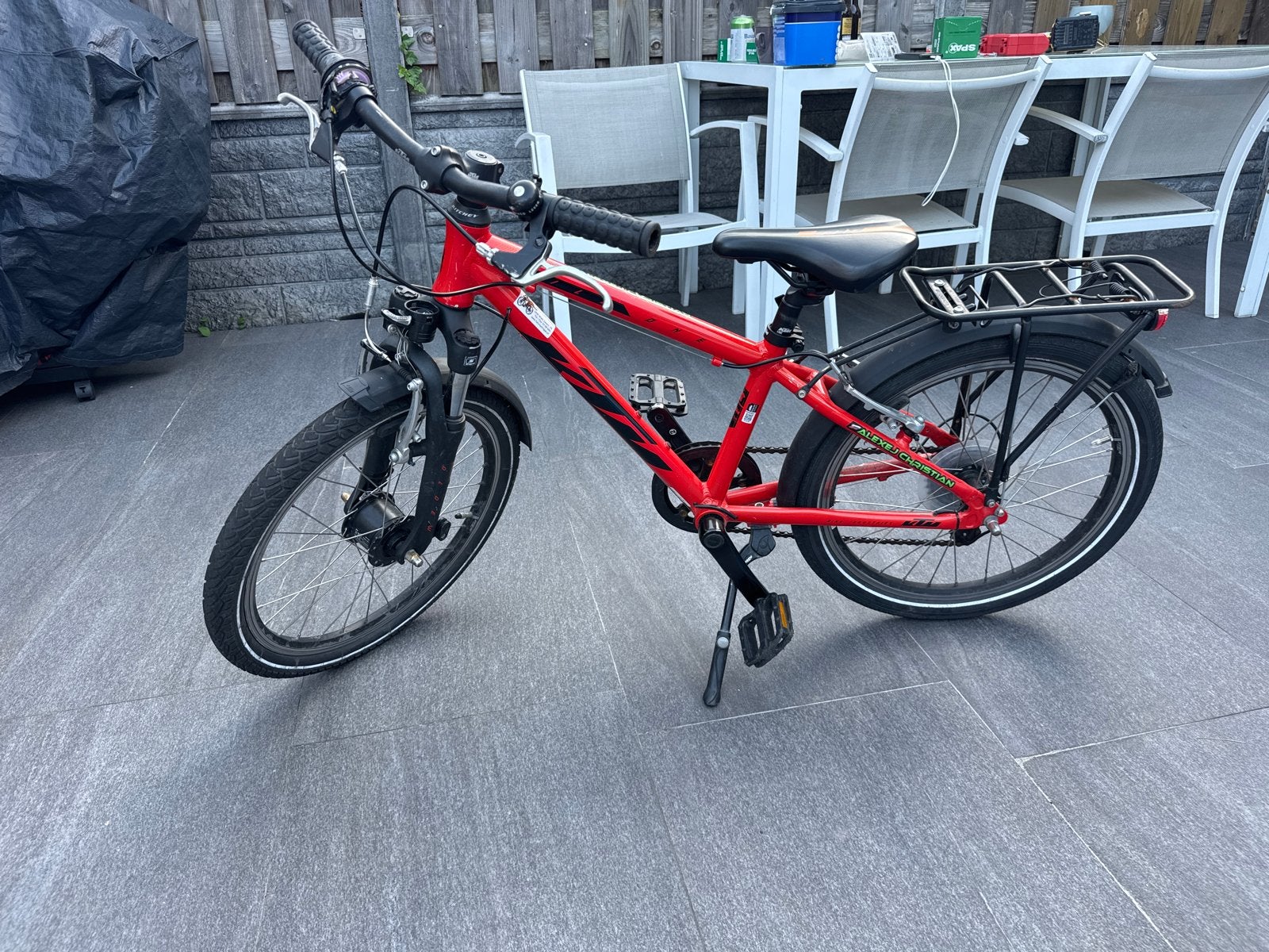 KTM kinderfiets rood - 20 inch - Zo goed als nieuw, Fietsen en Brommers, Ophalen, Zo goed als nieuw, Schijfrem, 20 inch of meer