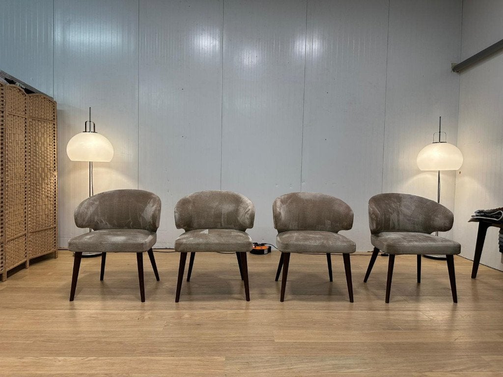 NIEUWSTAAT Minotti Aston Armchair + GARANTIE NP: €1.958 p/st, https://www.minotti.com/en, Minotti, Ophalen of Verzenden, Zo goed als nieuw