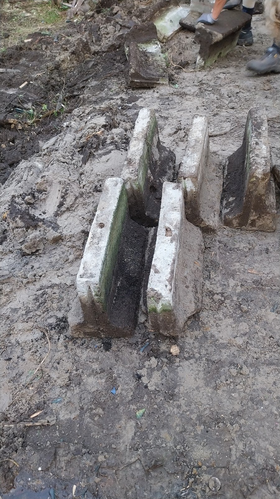 Fundering  betonblokken gratis, Ophalen, Gebruikt