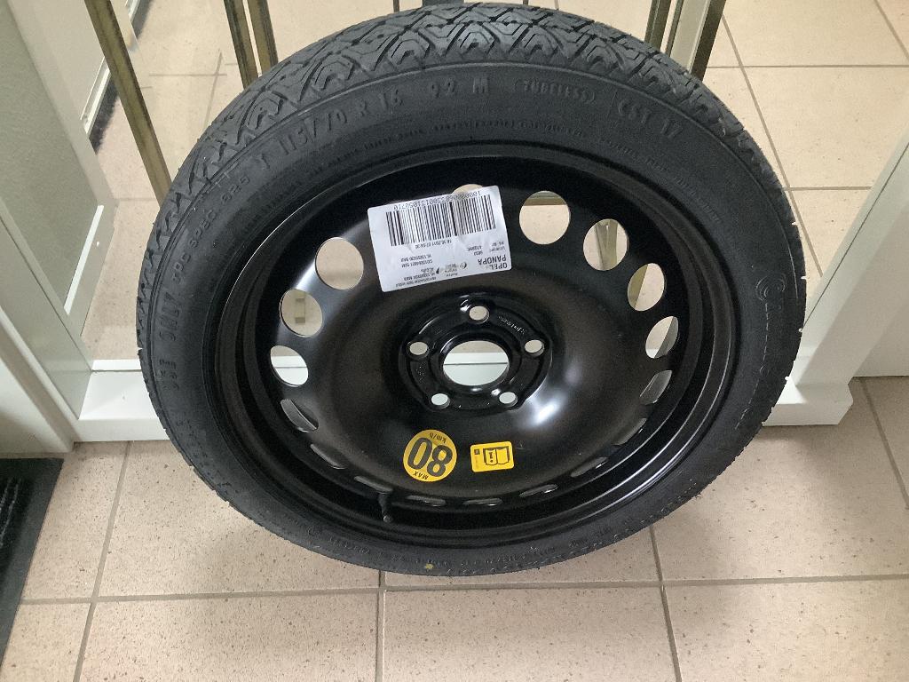 Nieuw reservewiel 115/70 R16 92M voor Opel Astra, Ophalen, Nieuw, Manueel, Schaarkrik