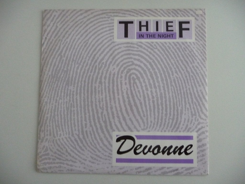 maxi single DEVONNE -THIEF IN THE NIGHT- UNIT REC., 1986, Cd's en Dvd's, Vinyl Singles, Gebruikt, Overige genres, Ophalen of Verzenden