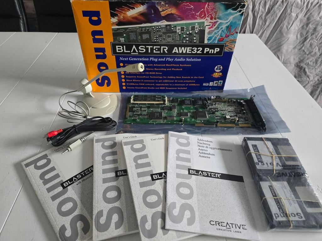 Creative Soundblaster AWE32 CT3980 met 8MB RAM en MIC, Computers en Software, Ophalen of Verzenden, Creative Soundblaster