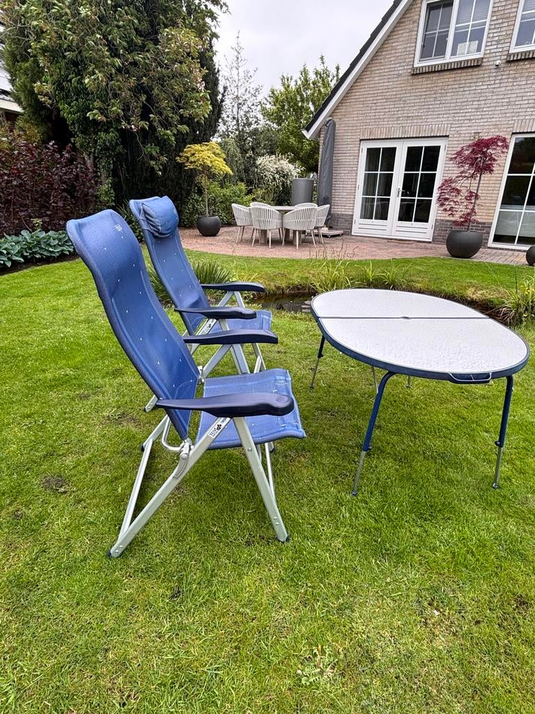 Campingstoelen en tafel set - Crespo, Ophalen, Gebruikt, Campingstoel