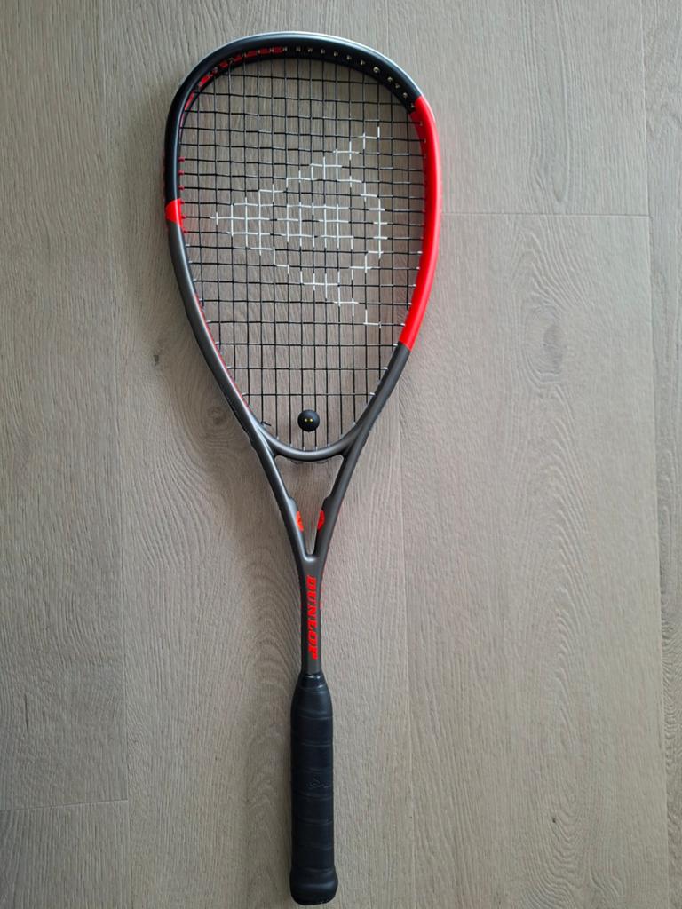 Dunlop Blackstorm Carbon 4.0 Squash Racket, Sport en Fitness, Squash, Ophalen, Zo goed als nieuw, Racket