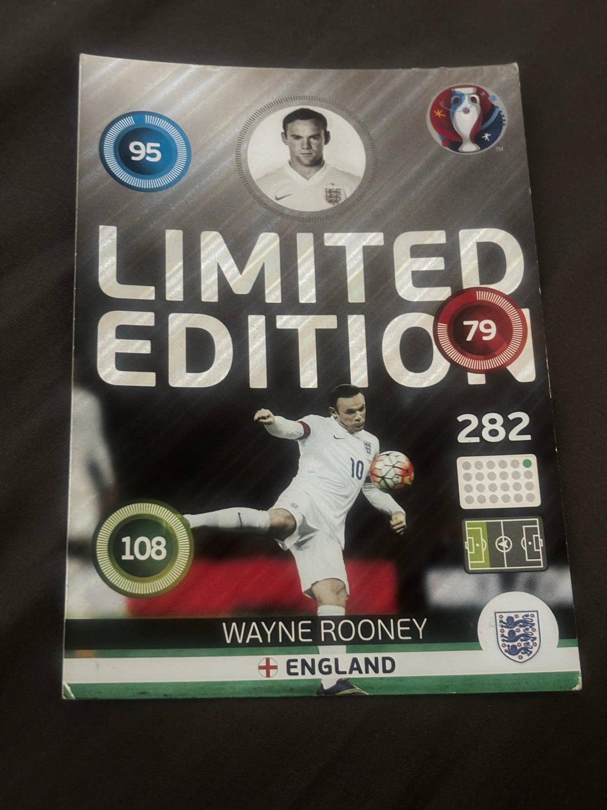 XL Limited Edition Wayne Rooney Adrenalyn XL kaart, Ophalen of Verzenden, Zo goed als nieuw, Buitenlandse clubs, Spelerskaart