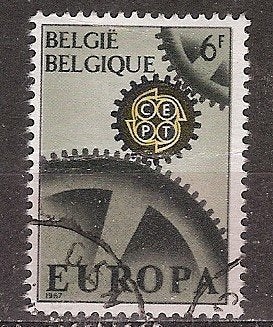 Europa CEPT, België (6F), 1967., Ophalen of Verzenden, Gestempeld, Overige thema's