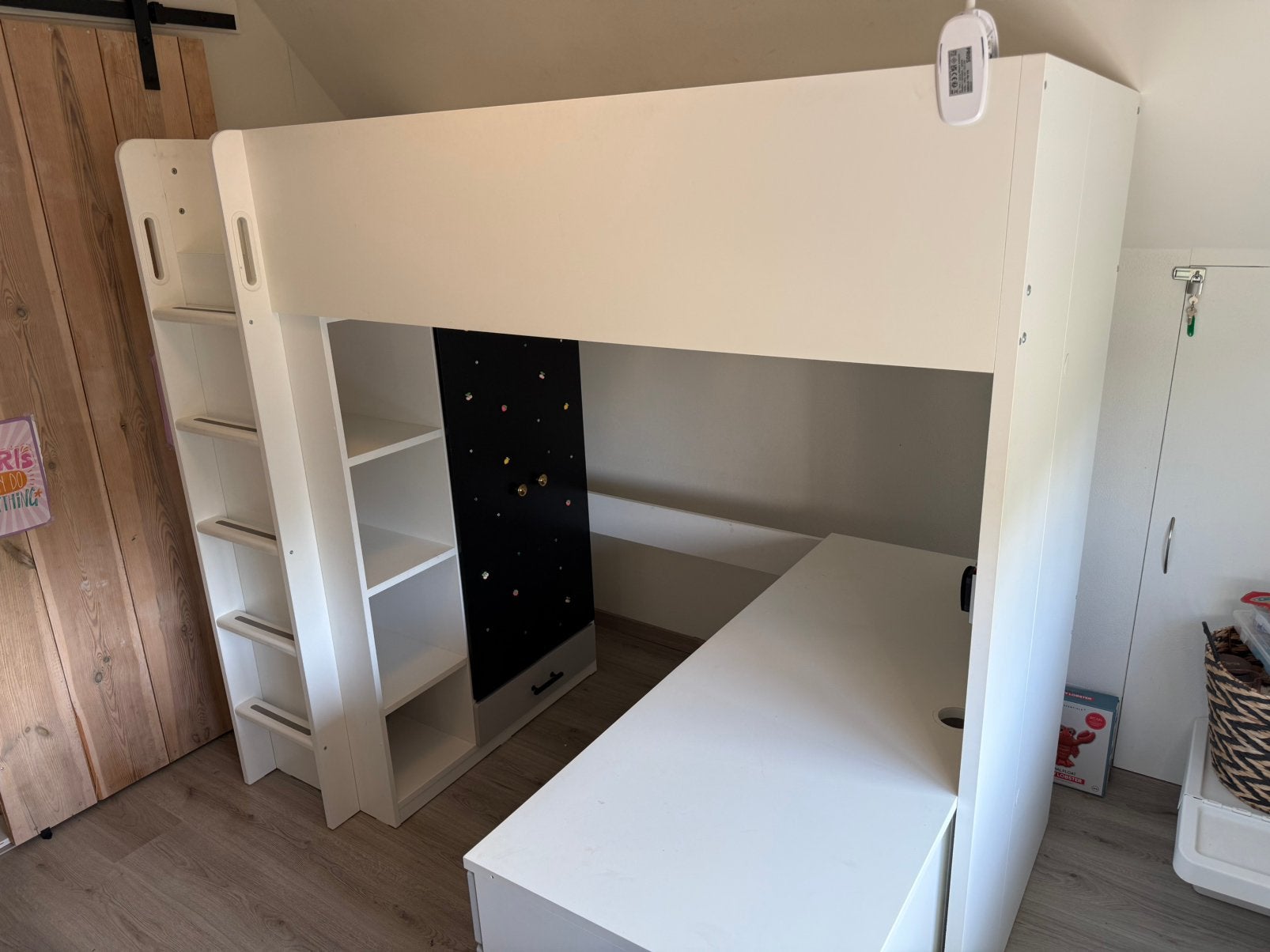 IKEA Hoogslaper wit, Kinderen en Baby's, Kinderkamer | Stapelbedden en Hoogslapers, Ophalen, Zo goed als nieuw, Hoogslaper