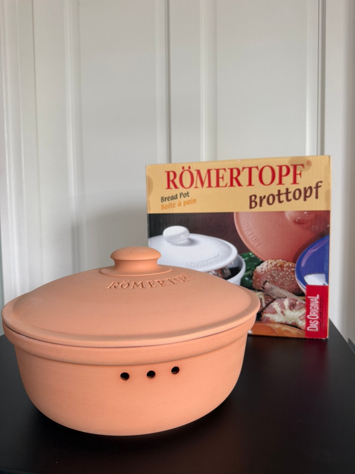 Römertopf Bread Pot terracotta rond, Ophalen of Verzenden, Nieuw, Overige materialen, Pot, Bus of Blik