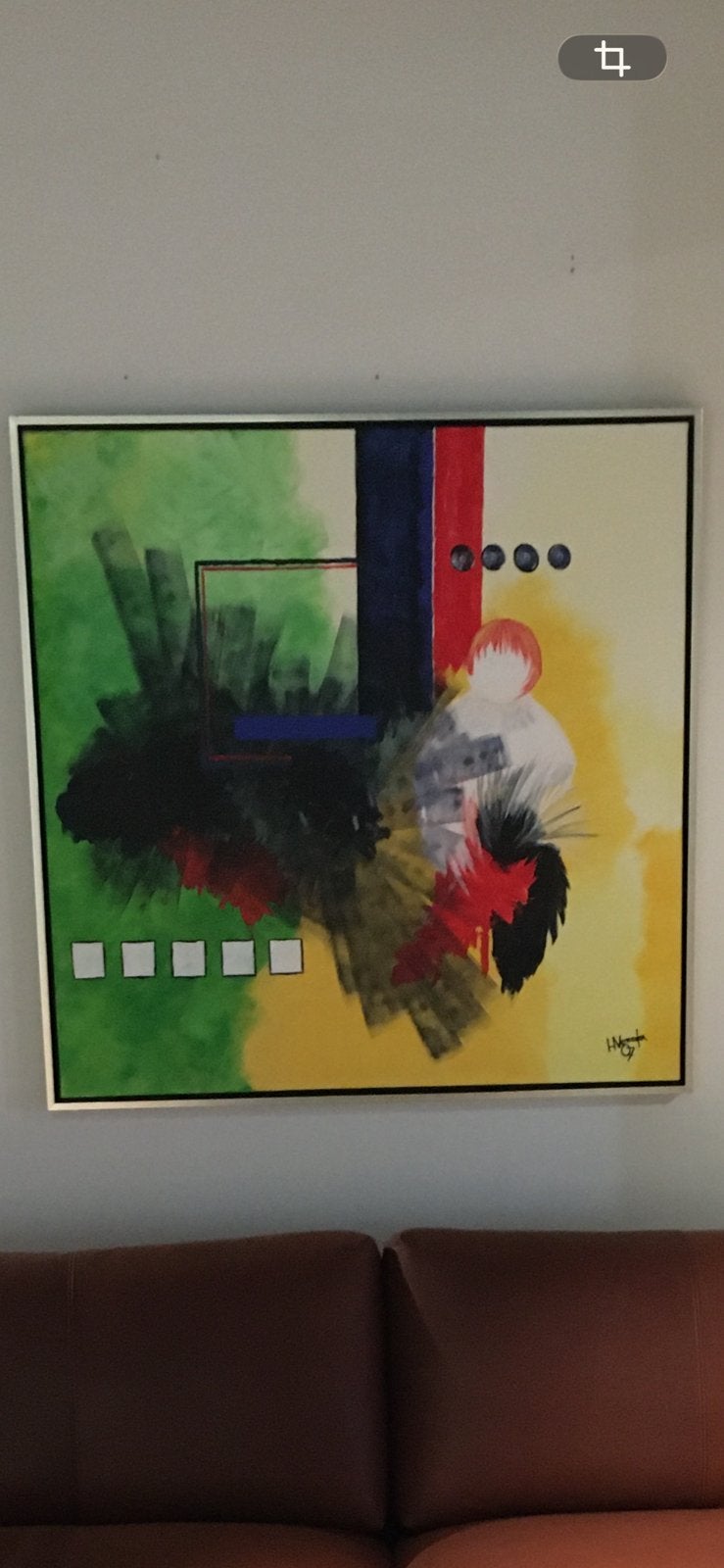 Schilderij acryl verf, Ophalen