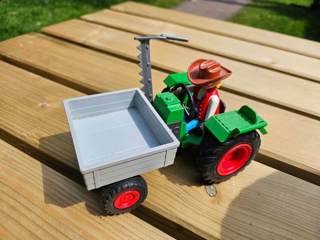 Playmobil Boer met Tractor en Aanhanger, Ophalen of Verzenden, Gebruikt, Complete set