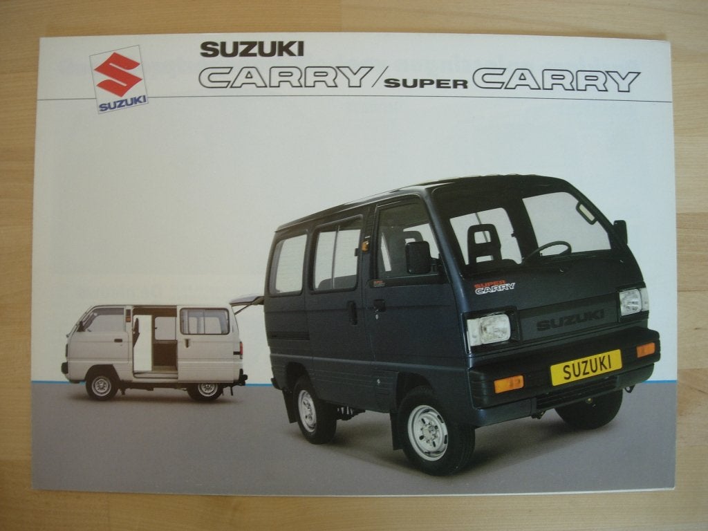 Suzuki Carry / Super Carry Brochure 1987 Bestelwagen Pick-up, Ophalen of Verzenden, Overige merken, Suzuki, Zo goed als nieuw