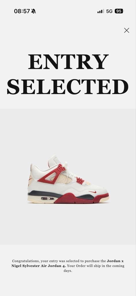 Jordan x Nigel Sylvester Air Jordan 4 brick by brick 44,5, Ophalen of Verzenden, Nieuw, Wit, Sneakers of Gympen