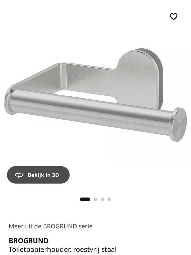 Brogrund toiletpapierhouder, roestvrij staal, partij., Ophalen, Nieuw, Overige kleuren, Overige typen
