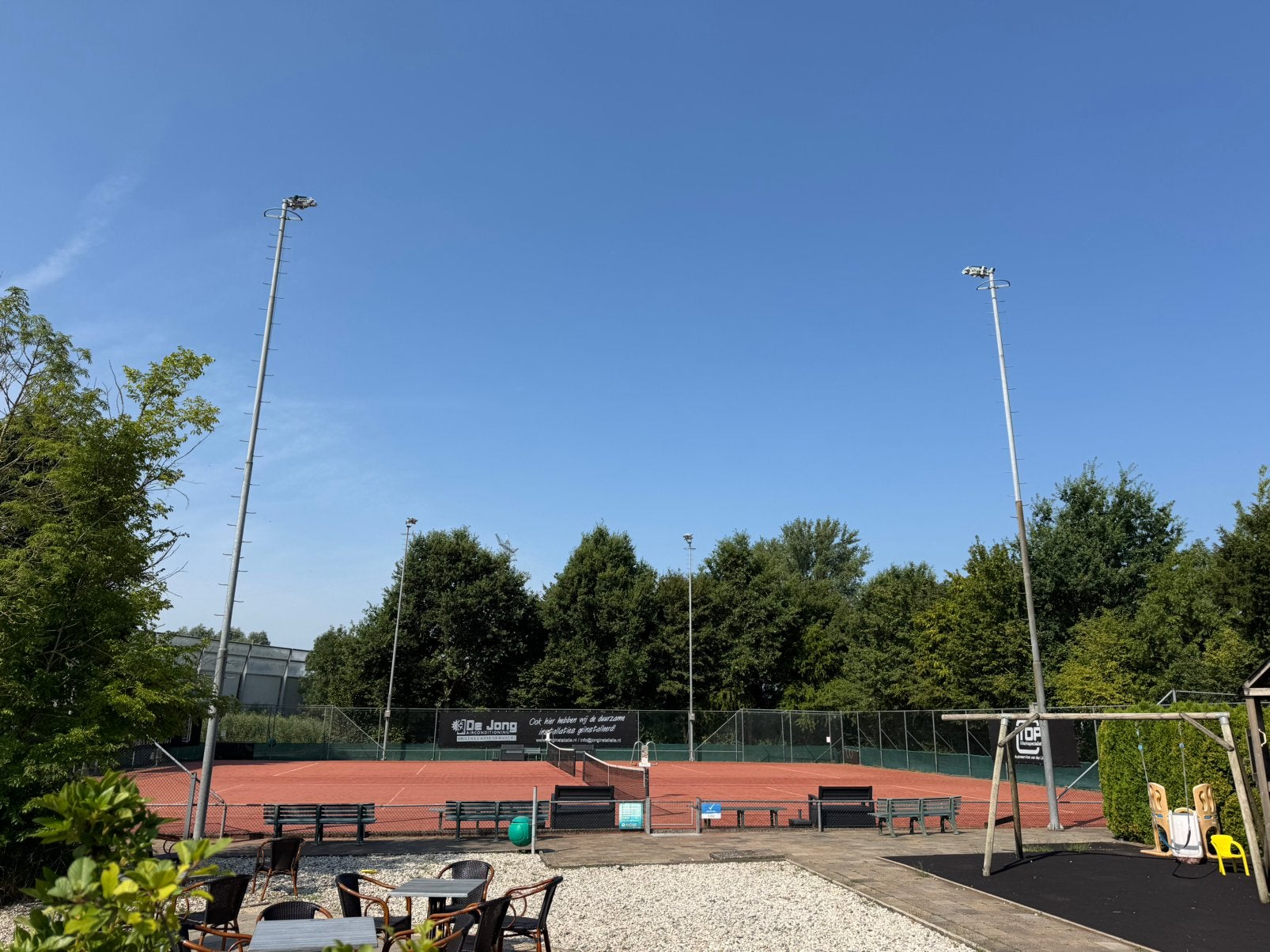 4 lichtmasten voor sportveld, paardenbak, buitenterrein etc., Ophalen, Gebruikt, Dressuur