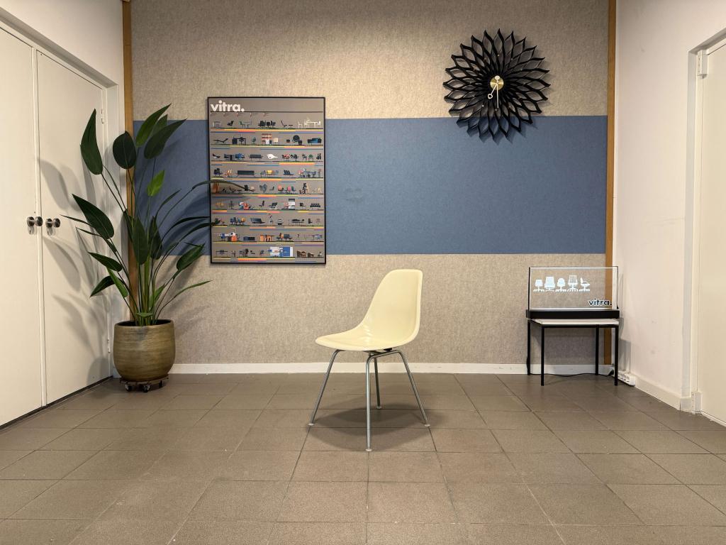 Herman Miller | Eames | DSX | Parchment Fiberglass | 4x, Gebruikt, Wit, Herman Miller, Ophalen of Verzenden