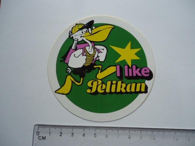 sticker oud PELIKAN like pen pelikaan pelicaan retro, Verzenden, Zo goed als nieuw, Bedrijf of Vereniging